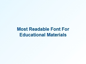 Decorative Fonts for Educational Readability