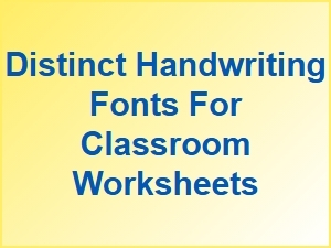 Distinct Handwriting Font Bundles for Classroom Worksheets